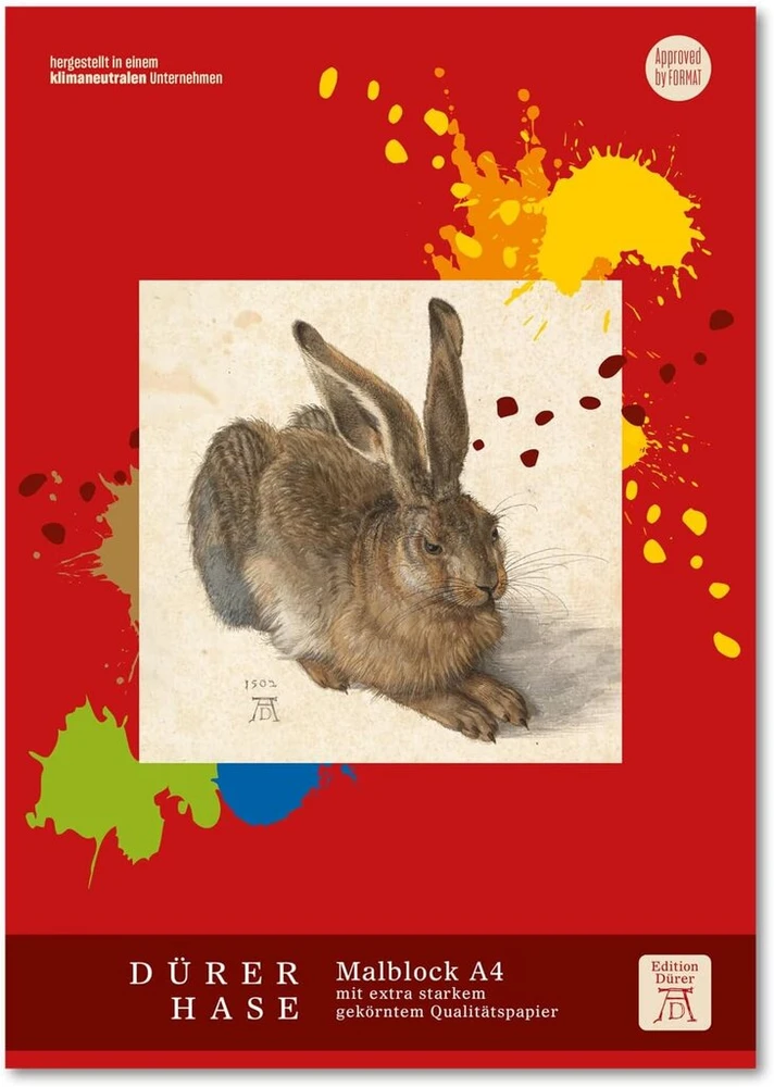 Edition Dürer spalvinimo bloknotas grūdėtas A4 50 lapų 100 g/m², piešimo bloknotas vaikams ir suaugusiems