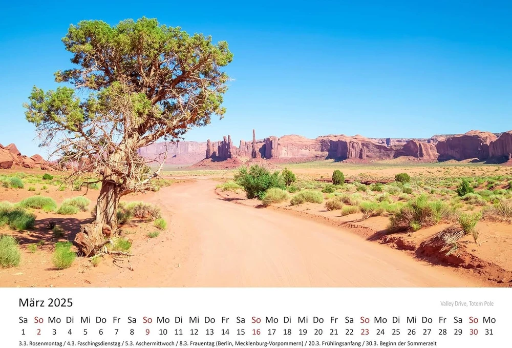 Edition Seidel Premium kalendorius Monument Valley 2025 Formatas Din A3 Sieninis kalendorius Gamta Kalendorius Jav Arizona Utah Raudonųjų stalų kalnai Melanie Viola