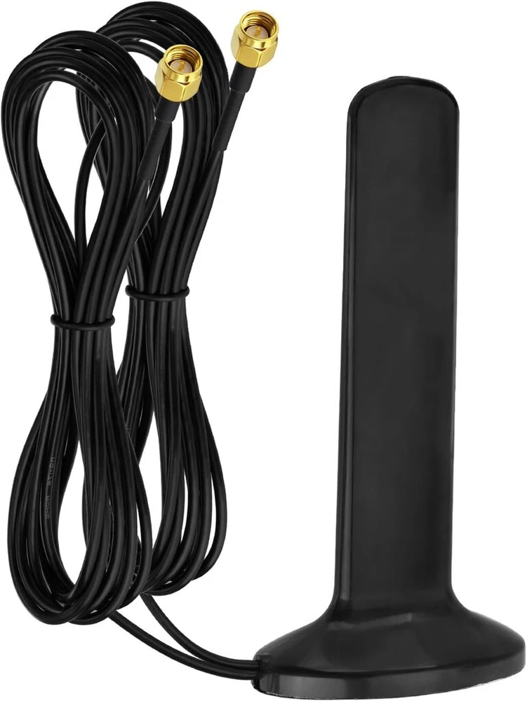 Eightwood 4g lte antena sma magnetinė antena kryptinė antena vidaus 3m antenos kabelis, skirtas 3g 4g lte maršrutizatoriui modemui kamerai gsm viešosios interneto prieigos taškui ir kt.