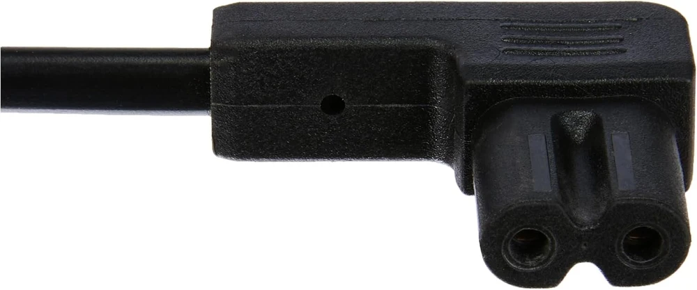 Electraline 95515 maitinimo laidas audio, video, radijo, Sonos Play, kampinis, euro kištukas į dvigubą C7 lizdą, 5 m, juodas, 5 m