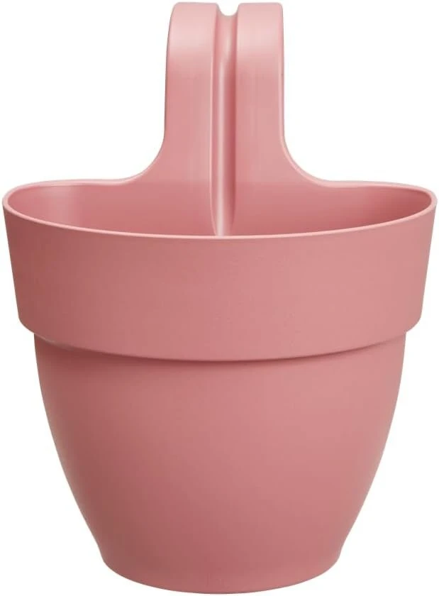 Elho Vibia Campana Easy Hanger S 21 vazonas balkonui ir laukui, skersmuo 20,5 x aukštis 26,5 cm, rožinis / pudros rožinis