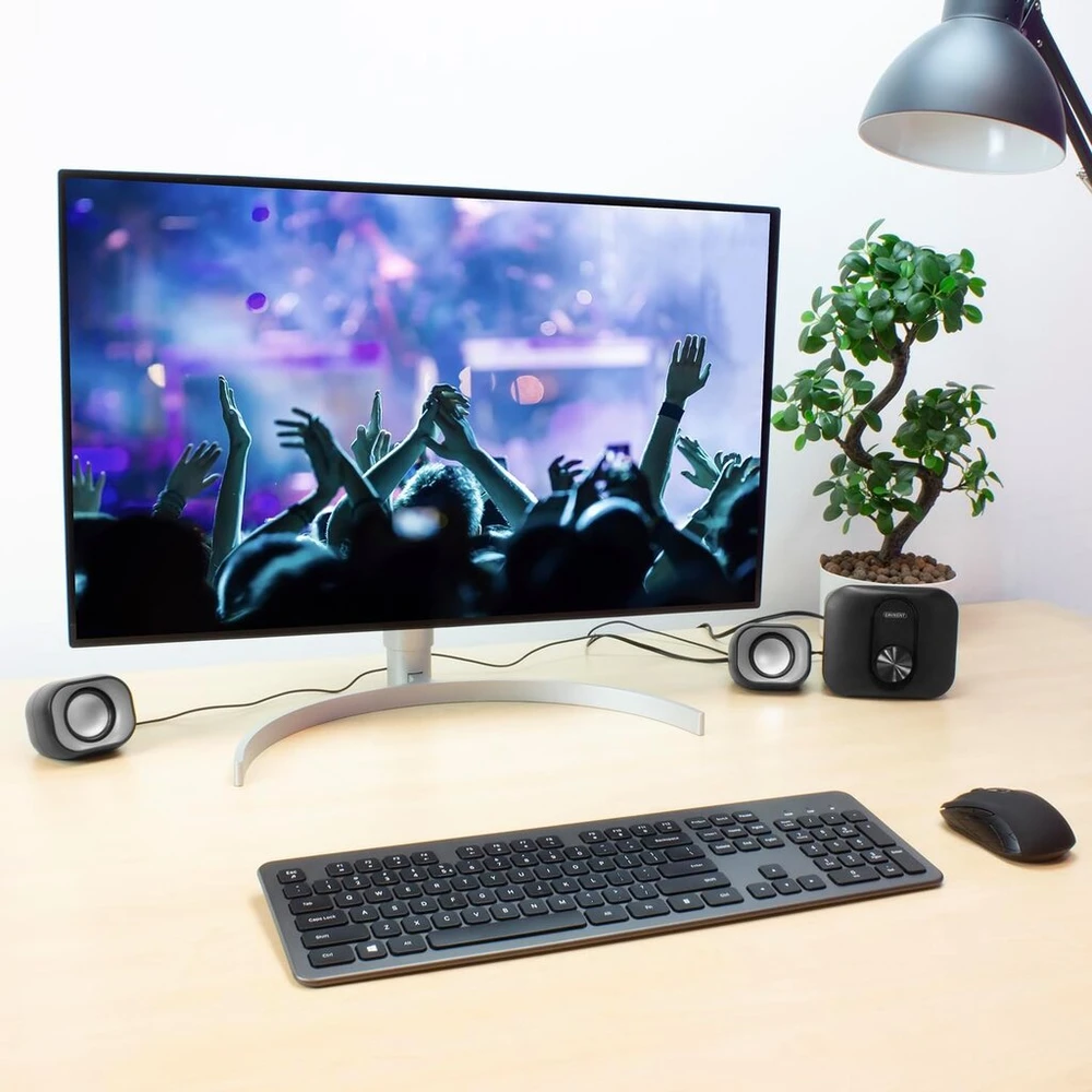 Kompiuterio kolonėlės Eminent Em3515 Pc garsiakalbis su žemų dažnių garsiakalbiu, 2.1 garso sistema Pc dėžutės, skirtas Pc ir nešiojamam kompiuteriui, maitinamas per Usb, kompaktiškas ir taupantis vietą biure