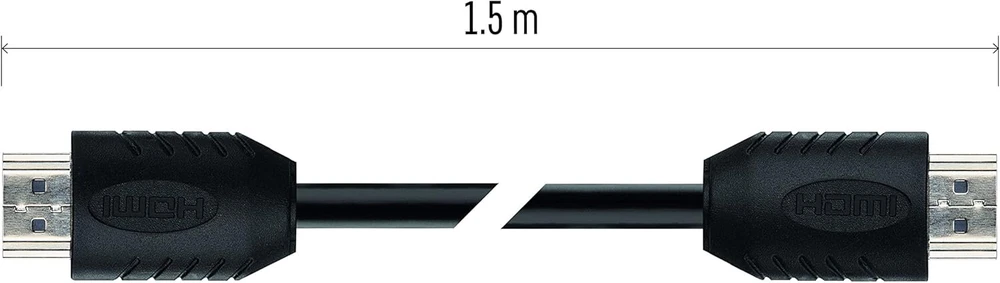 Emos High Speed Hdmi 2.0 kabelis su Ethernet 1,5 m, 18 Gbps didelės spartos kabelis su Ultra Hd, 4k, 3d, Arc palaikymu