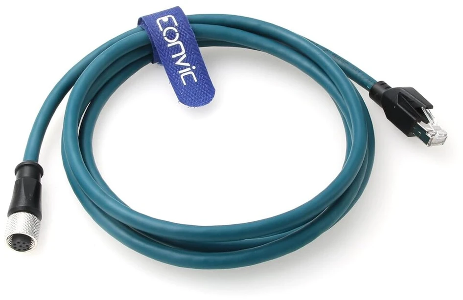 Eonvic M12 ethernet kabelis 8 kontaktų A kodu moteriška jungtis į Rj45 cat 7e tinklo labai lankstų vandeniui atsparų pramoninį ethernet automatikos profibus įrenginį (2m)