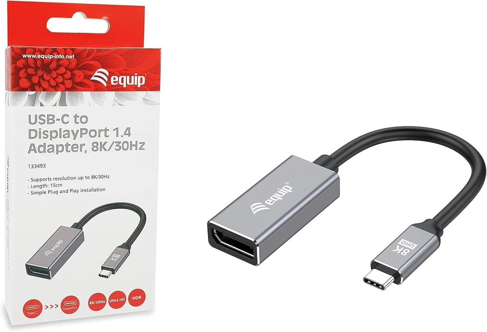 Equip 133493 usb-c į displayport 1.4 adapteris 8k/30hz