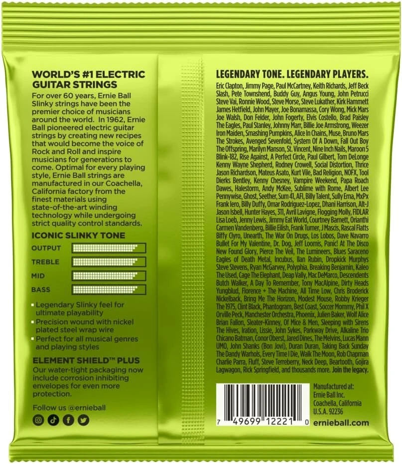 Ernie Ball Regular Slinky Nickel Wound elektrinės gitaros stygos 10-46