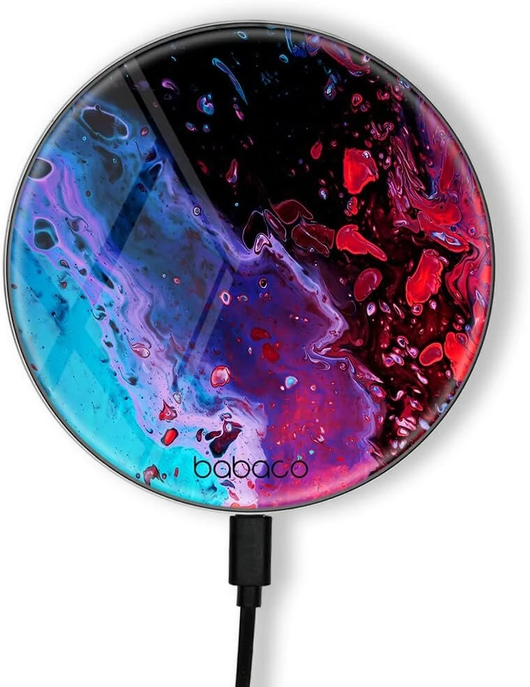 Ert group originalus ir oficialiai licencijuotas babaco indukcinis įkroviklis, pattern abstract 016 belaidžio įkrovimo stotelė 1 metras 10w micro usb kabelis