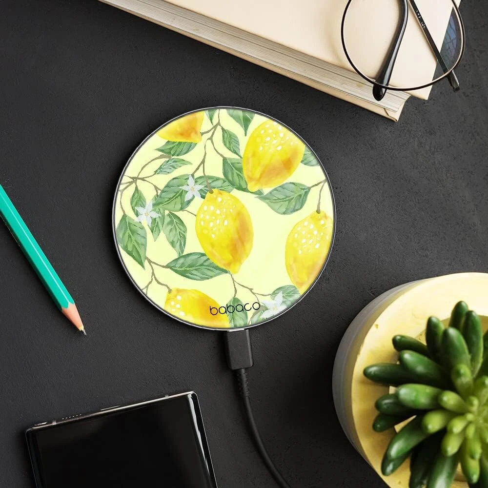 Ert group originalus ir oficialiai licencijuotas babaco indukcinis įkroviklis, pattern fruits 002 belaidžio įkrovimo stotelė 1 metro 10w micro usb kabelis