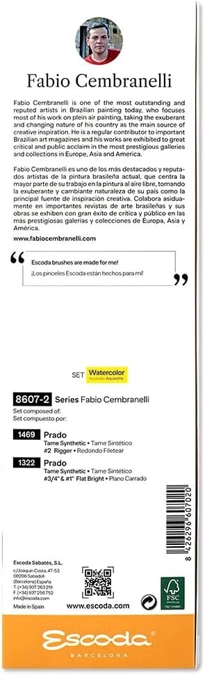 Escoda 8607 – 2 – Fabio Cembranelli, 3 teptukų rinkinys