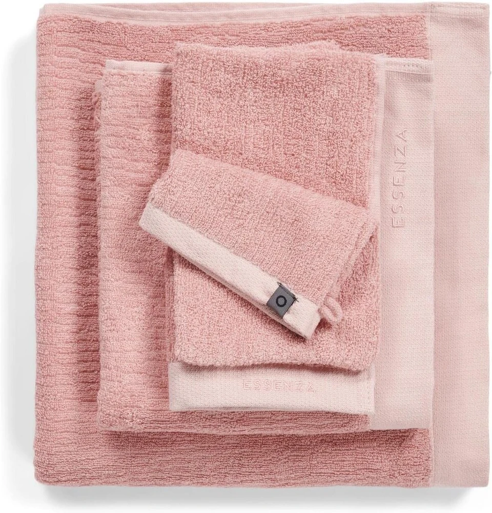 Essenza Connect Organic Lines vienspalvis frotinis rankšluostis Rose 70 x 140 cm