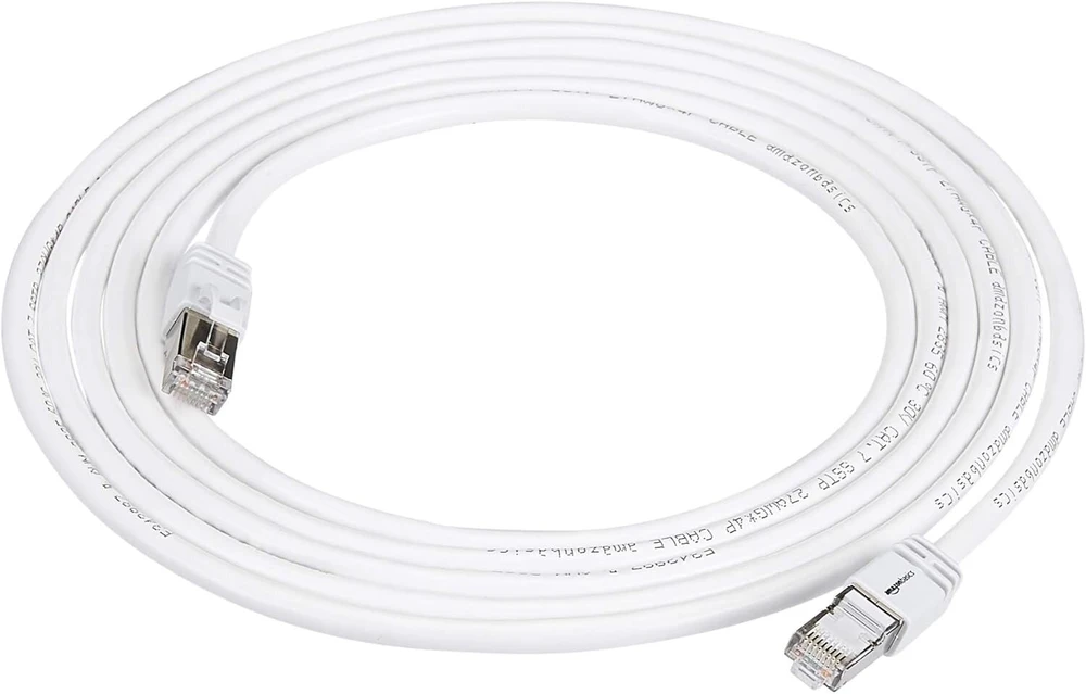 Ethernet Cat7 kabelis Rj45, 3m, baltas, didelės spartos Gigabit