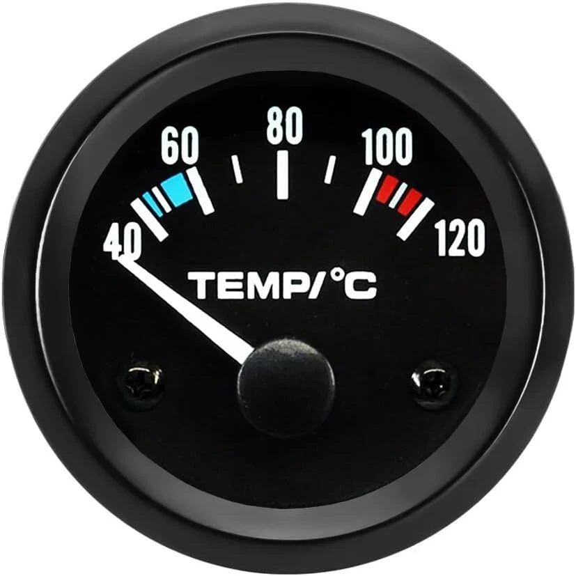 Etopars automobilio vandens temperatūros ekranas 2 colių 52 mm automobilio vandens temperatūros matuoklis celsijaus motoro vandens temperatūros rodyklės ekranas transporto priemonės baltos šviesos indikatoriaus prietaisas
