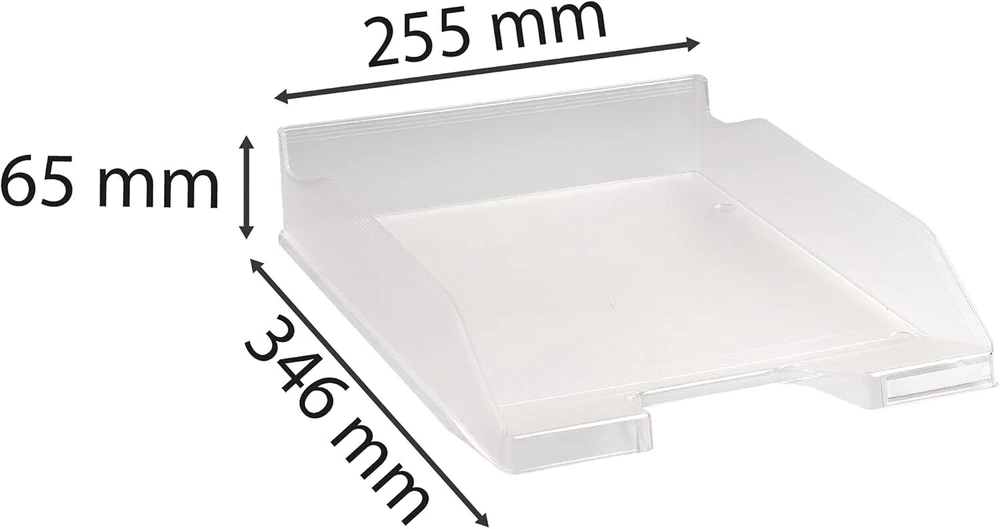 Exacompta Letter Tray Combo Midi dėklas laiškams, tvirtas A4+, 347 x 255 x 65 mm - skaidrus, 6 vnt.