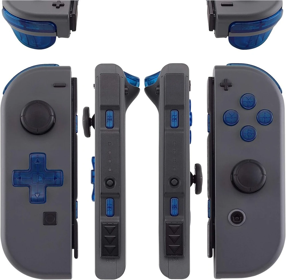Extremerate korpuso keitimo rinkinys, skirtas Nintendo Switch Joy-con, dėklas, dangtelis, korpuso rinkinys, skirtas Nintendo Switch Joy Con valdikliui su visais mygtukais ir stovu