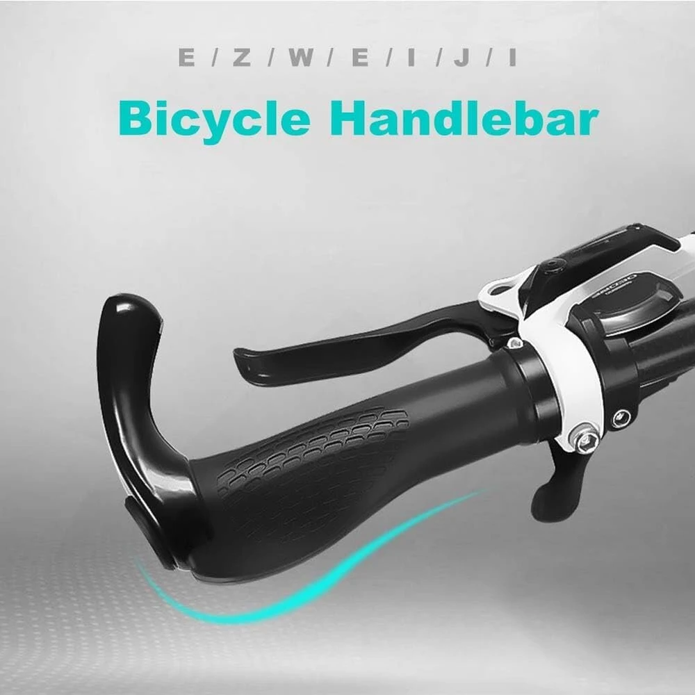 Ezweiji Ergonomiškos dviračio rankenos, 22 mm dviračio rankenos, vairo rankenos su aliuminio dvigubo užrakto dizainu, universalios dviračio vairo rankenos Mtb kalnų dviračiui, elektriniam dviračiui, Bmx, sulankstomam dviračiui