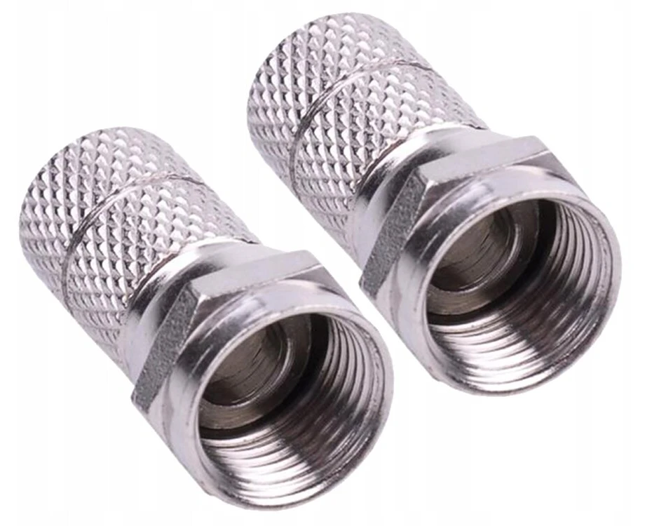 Televizorius F tipo 7,0 mm antenos kištukas, užsukamas ant Rg6 kabelio, 2 vnt.
