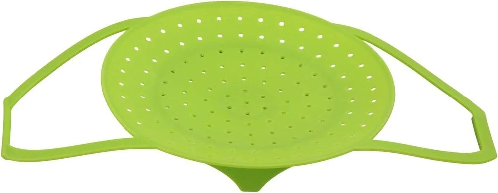 Garų puodas Fackelmann garų puodo įdėklas, skersmuo 20 cm, silikoninis, su patogiomis rankenomis, žalias