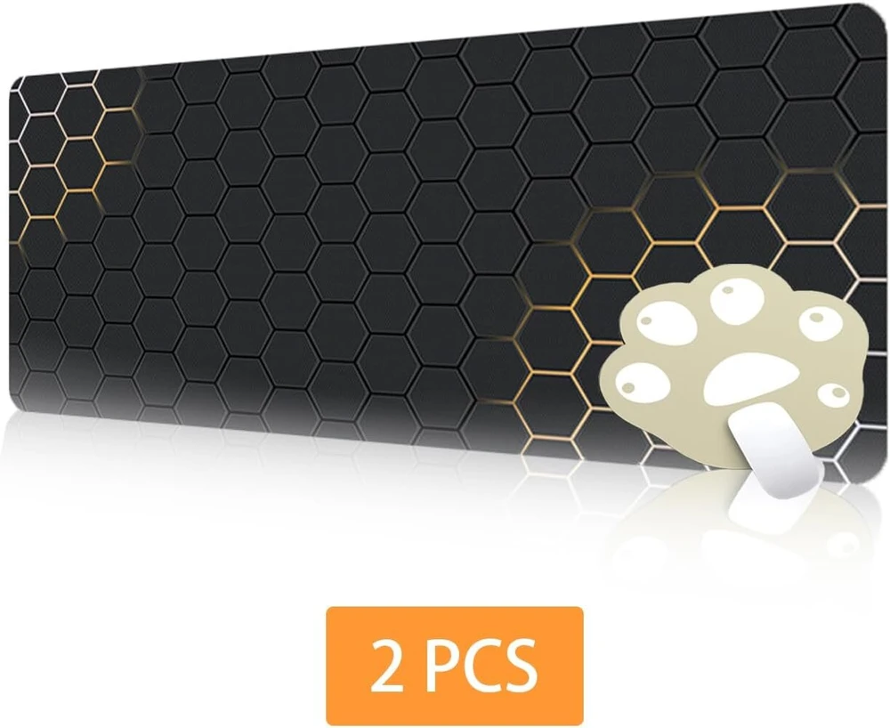Fairygate pelės kilimėlis 900 x 400 cm žaidimų juodas stalo kilimėlis mergaitėms neslystantis su apsiūtais kraštais nešiojamam kompiuteriui Pc stalo kilimėlio dydis B6010-l