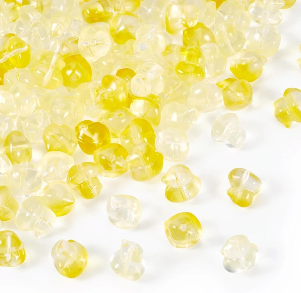 Fashewelry 100vnt mielų ančiukų lampwork karoliukų rankų darbo stikliniai karoliukai geltoni ančiukai gyvūnai laisvi tarpiniai karoliukai apyrankėms vėriniams auskarams papuošalų gamybai