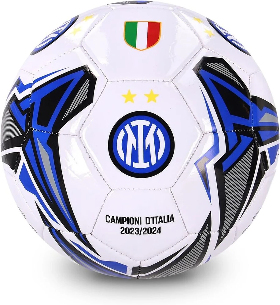 Fc internazionale milano s.p.a. im campioni d'italia 2023/24 futbolo kamuolys, dydis 5, futbolo inter youth, uni, 2stars