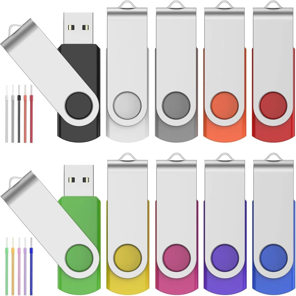 Febniscte 32 gb usb atmintinės, 10 vnt., spalvinga atmintinė 32 gb usb 2.0 flash drive duomenų saugykla nešiojama atmintinė su megzta flash drive pendrive reklamoms