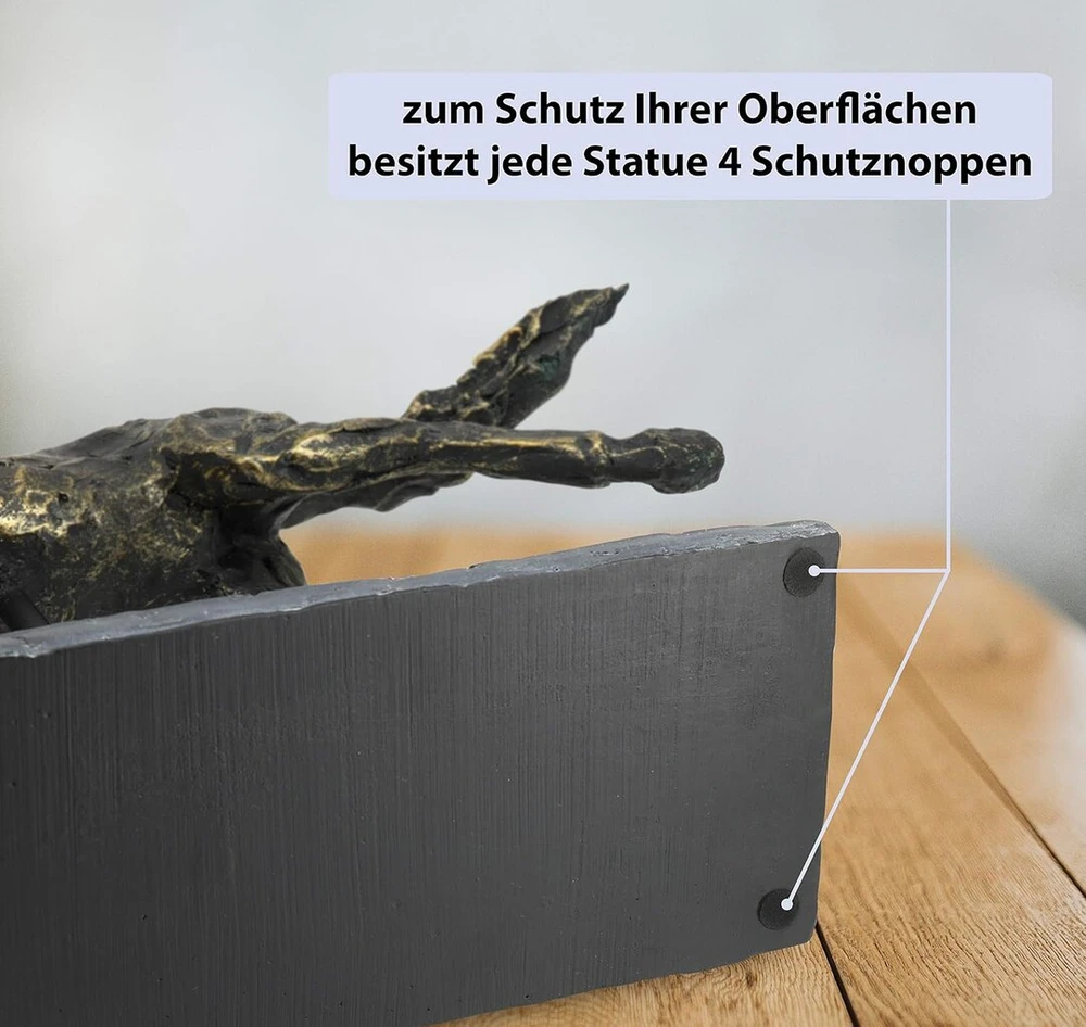 Feinknick skulptūra "freiheitswillle" - arklys kaip nesenstantis galios ir pasididžiavimo simbolis - marmurinė arklio dekoracija, 37 cm ilgio, skirta raiteliams ir arklių mylėtojams - dekoracija, tinkama kaip dovana