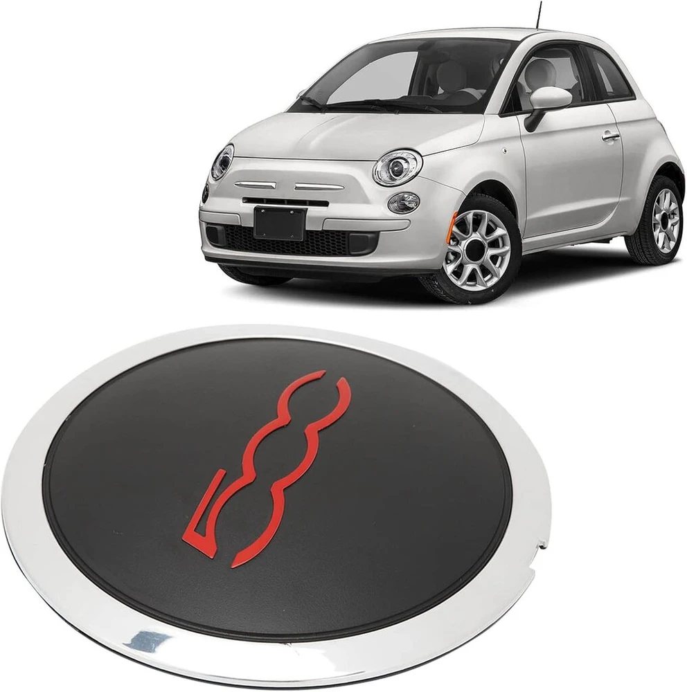 Fiat Ratų stebulės gaubteliai 2012-2022, 68078419ac, karščiui atsparių chromuotų ratų centrinių gaubtelių keitimas (baltas apskritimas)
