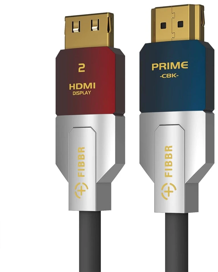 Fibbr 8k Hdmi šviesolaidinis kabelis 30 m, 48 Gbps itin didelės spartos sieninis Cl3 klasės Hdmi 2.1 kabelis