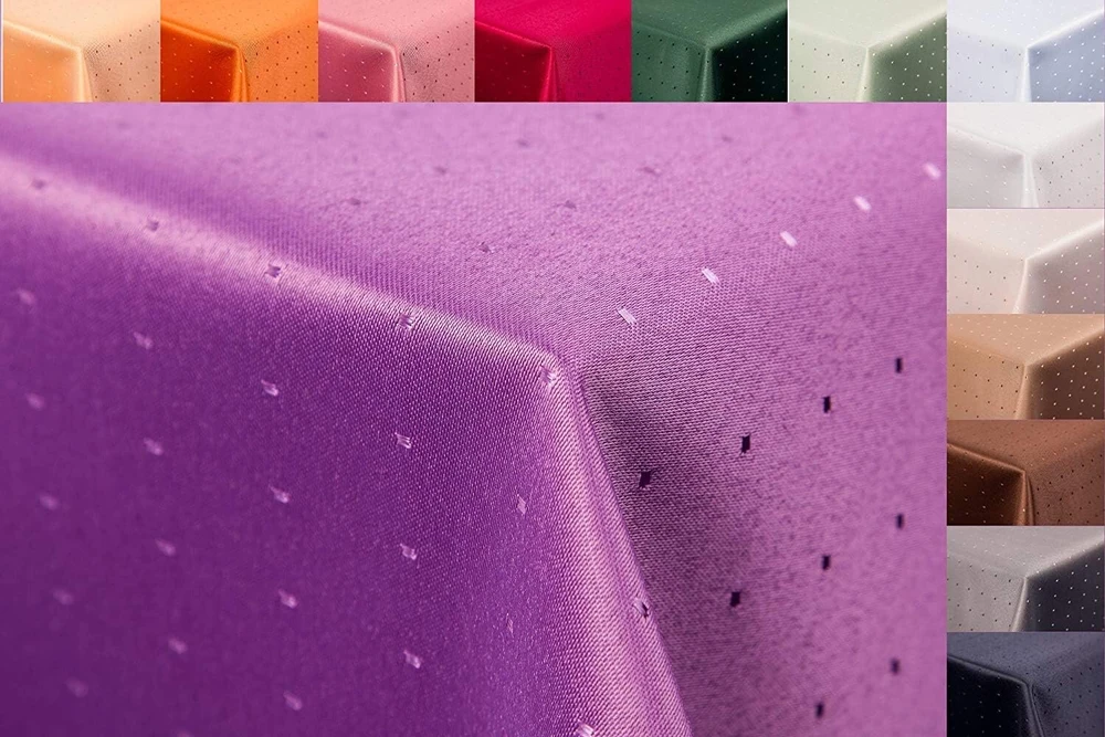 Firsttex First-tex Dots Damask staltiesė 160 apvali, atspari spalvoms, purpurinė, lengvai prižiūrima