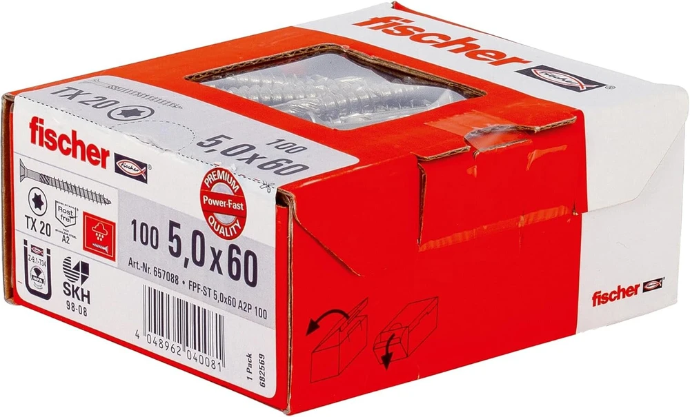 Fischer Power-fast 5 x 60 įleidžiama galvutė A2 Tg Tx, 657088