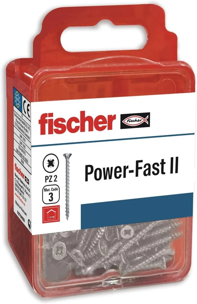 Fischer Power-fast Ii specialūs medvaržčiai 6 x 60 mm medienos sukimo, medienos masyvo sujungimo arba medinių dalių tvirtinimo darbams