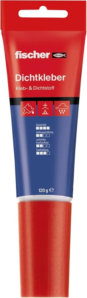 Fischer sandarinimo klijai 120 g, klijai ir hermetikas balti, skirti klijuoti ir sandarinti, vandeniui atsparūs universalūs klijai, patogus tūbelė, naudoti be įrankių