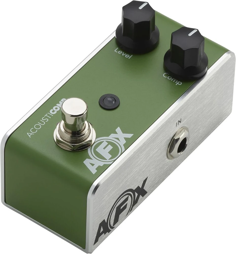 Fishman Afx Acousticomp Pedal Mini kompresorius Žalias