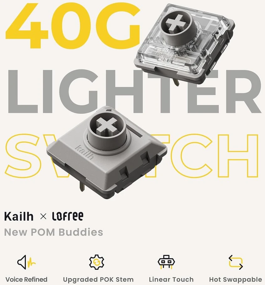 Flow Lite84 klavišų žemo profilio mechaninė klaviatūra, keičiama įkraunama belaidė klaviatūra su 2.4g imtuvu, Bluetooth ir laidiniu jungimu, skirta Windows, Mac/linear Switches (off-baltas) Us išdėstymas