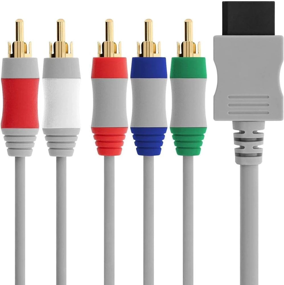 Fosmon Nintendo Wii/wii U komponentinis didelės raiškos Av išvesties kabelis į Hdtv/edtv (didelės raiškos 480p), skirtas Nintendo Wii & Wii U - 1.8m
