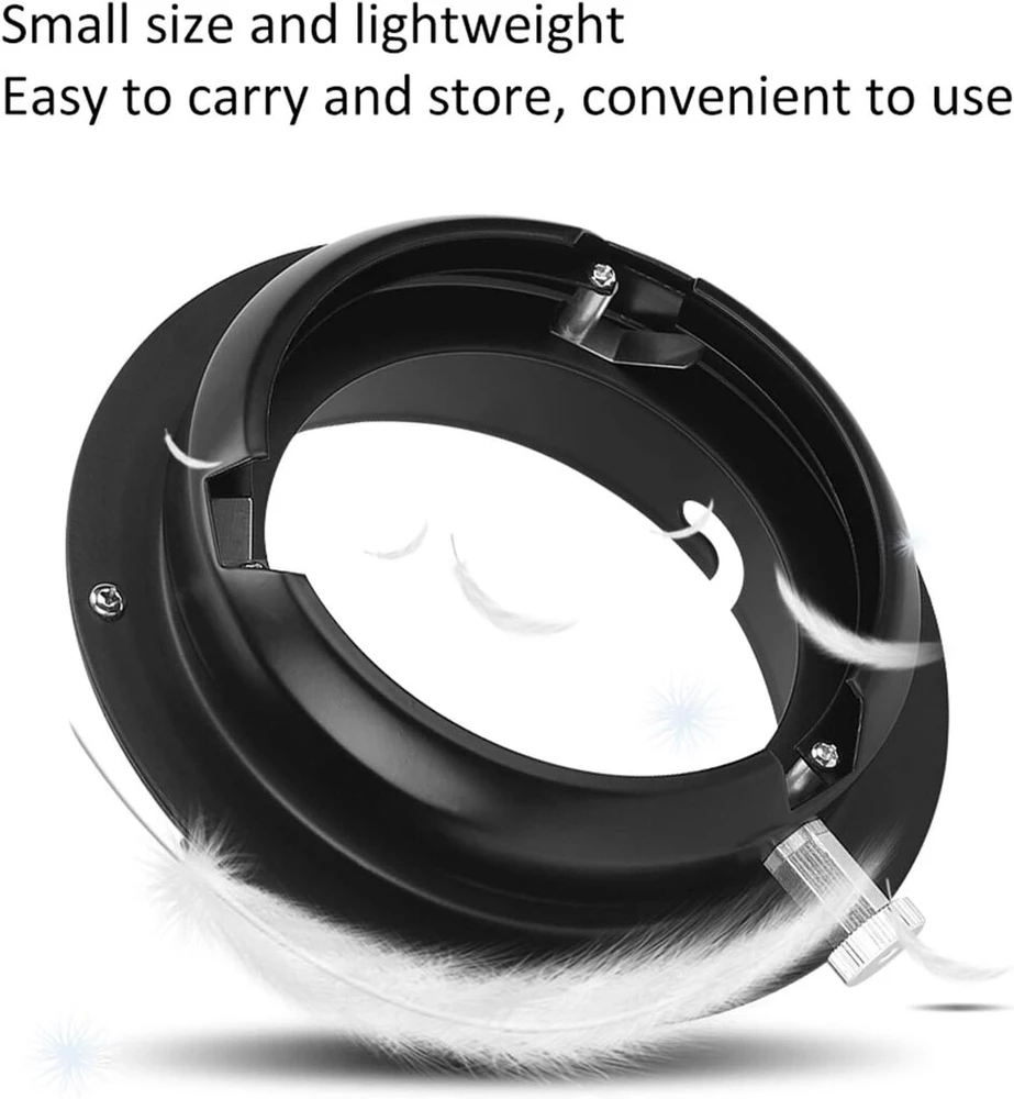 Fotografijos šviesos adapterio žiedas, lydinio adapterio žiedo konverteris, skirtas Elinchrom jungčiai į Bowens jungties blykstės šviesos softbox adapterio konverterį