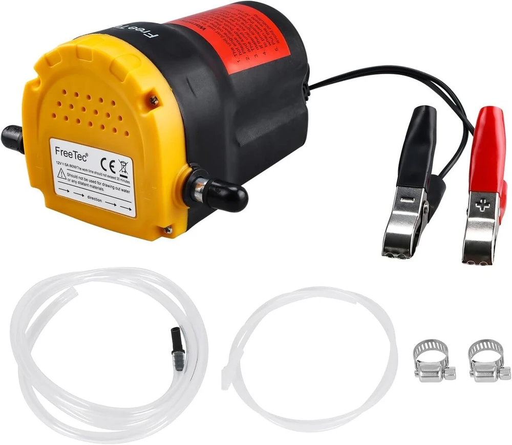 Freetec alyvos ištraukimo siurblys 12 V 80 W elektrinis variklio alyvos siurblys 12 V alyvos keitimo siurblys kuro siurblys siurbimo siurblys variklio alyvai ir dyzelinui