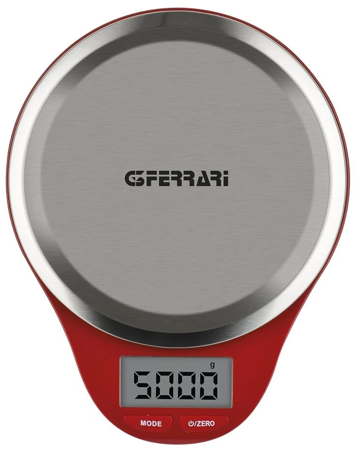 G3 Ferrari G20082 virtuvinės svarstyklės, nerūdijantis plienas, raudonos