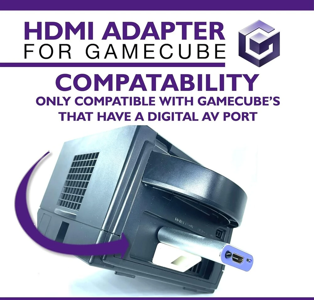 Gamecube hdmi adapteris, skirtas originaliai nintendo gamecube konsolei su gcvideo programine įranga - palaiko 2x linijų dvigubinimą - nuotolinio valdymo pultas įtrauktas - paprastas gamecube hdmi „plug & play“ sprendimas kaico