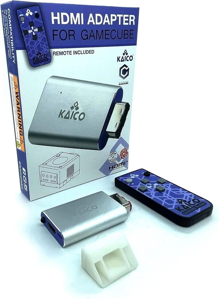 Gamecube hdmi adapteris, skirtas originaliai nintendo gamecube konsolei su gcvideo programine įranga - palaiko 2x linijų dvigubinimą - nuotolinio valdymo pultas įtrauktas - paprastas gamecube hdmi „plug & play“ sprendimas kaico