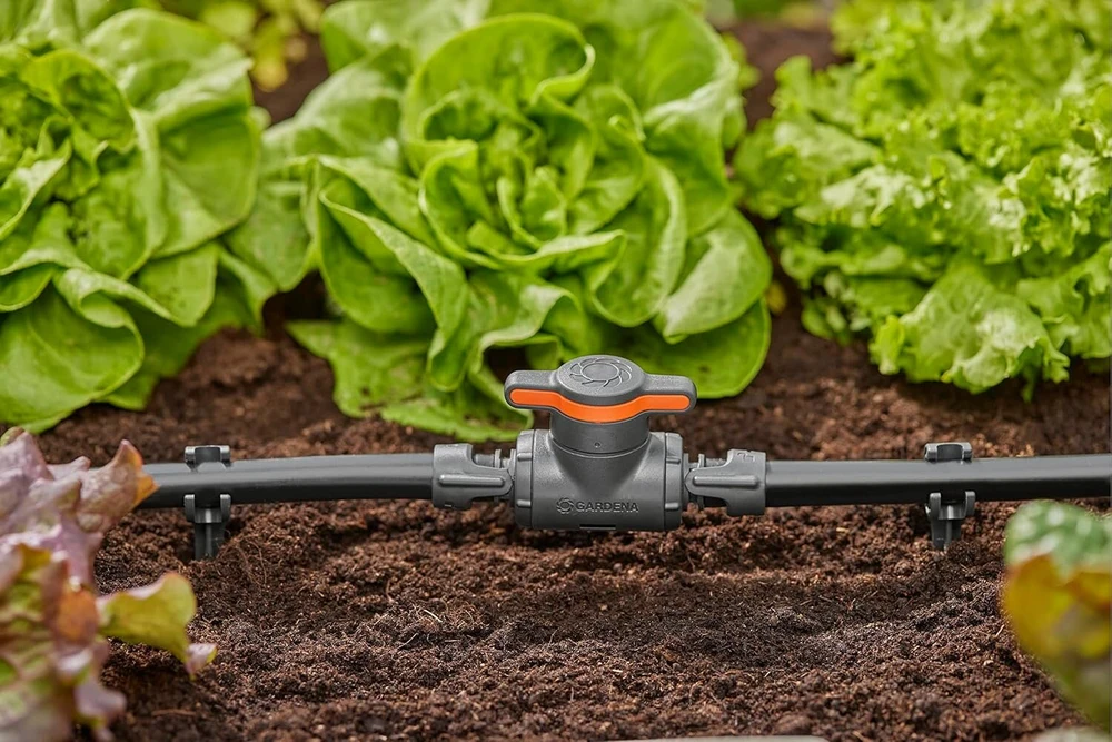 Gardena Micro-drip System reguliavimo ir uždarymo vožtuvas 13 mm (1/2 colio): lengvas vamzdžio uždarymas ir nuolatinis vandens srauto reguliavimas, priedai klojimo ir lašinimo vamzdžiams (13207-20)