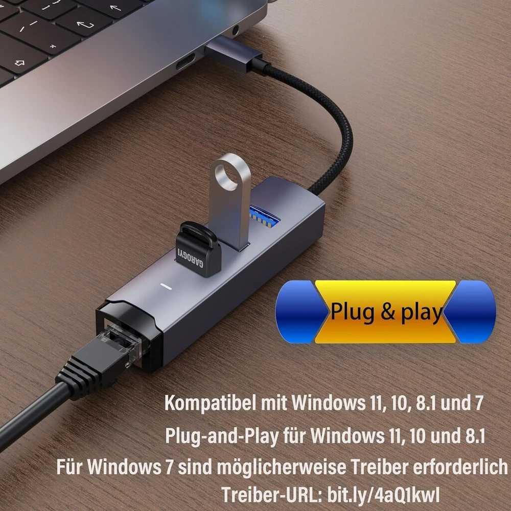 Garogyi bluetooth 5.4 adapteris kompiuteriui, bluetooth raktas pelei, klaviatūrai, ausinėms, garsiakalbiams, planšetiniam kompiuteriui, usb bluetooth dongle palaiko windows 11/10/8.1/7, plug & play windows 11/10, pro mini