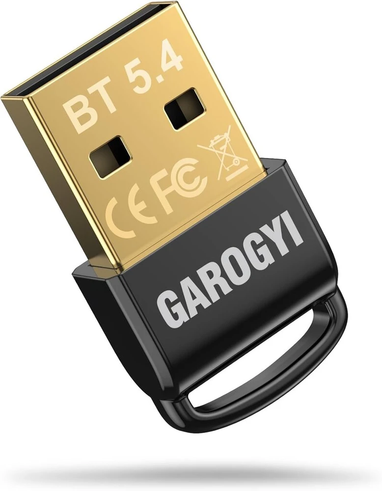 Garogyi bluetooth 5.4 adapteris kompiuteriui, bluetooth raktas pelei, klaviatūrai, ausinėms, garsiakalbiams, planšetiniam kompiuteriui, usb bluetooth dongle palaiko windows 11/10/8.1/7, plug & play windows 11/10, pro mini