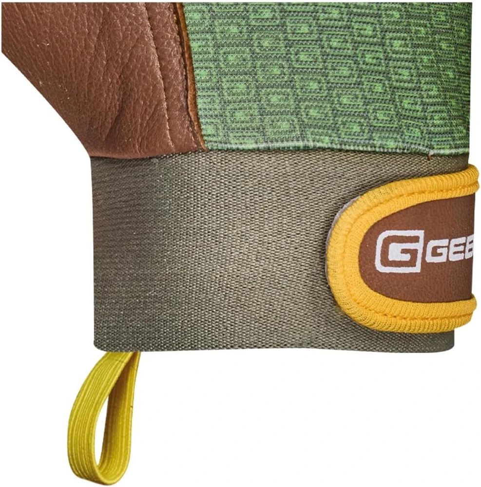 Gebol Vitis | 1 pora | dydis xl (10 dydis) | sodo pirštinės iš odos ir perdirbtos medžiagos | velcro užsegimas patikimam laikymui | vyrams | žalia, ruda