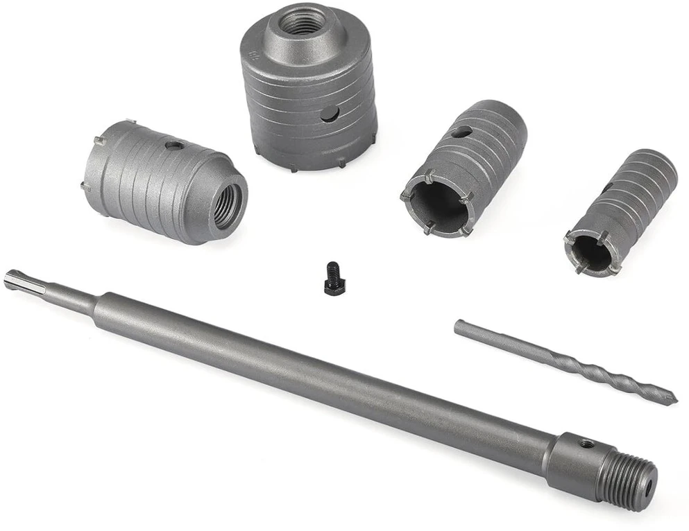 Gedlex sauso betono gręžimo karūna, skylės pjūklas 68 mm 50 mm 40 mm 30 mm, M22 grąžto lizdas su 330 mm apvalia rankena Sds Plus kotu, skirtas betonui, plytoms, cementui, akmens sienoms