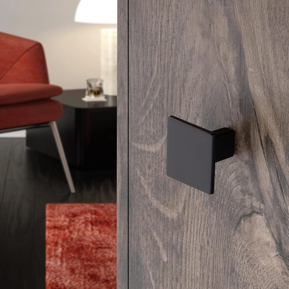 Gedotec dizainerio baldinė rankenėlė juoda antikvarinė Rock metalinė durų rankenėlė kvadratinė stalčiaus rankenėlė skersmuo 30 mm komodos rankenėlė spintos ir virtuvės 10 vnt. pakuotė - vintažinė baldinė rankenėlė su varžtais