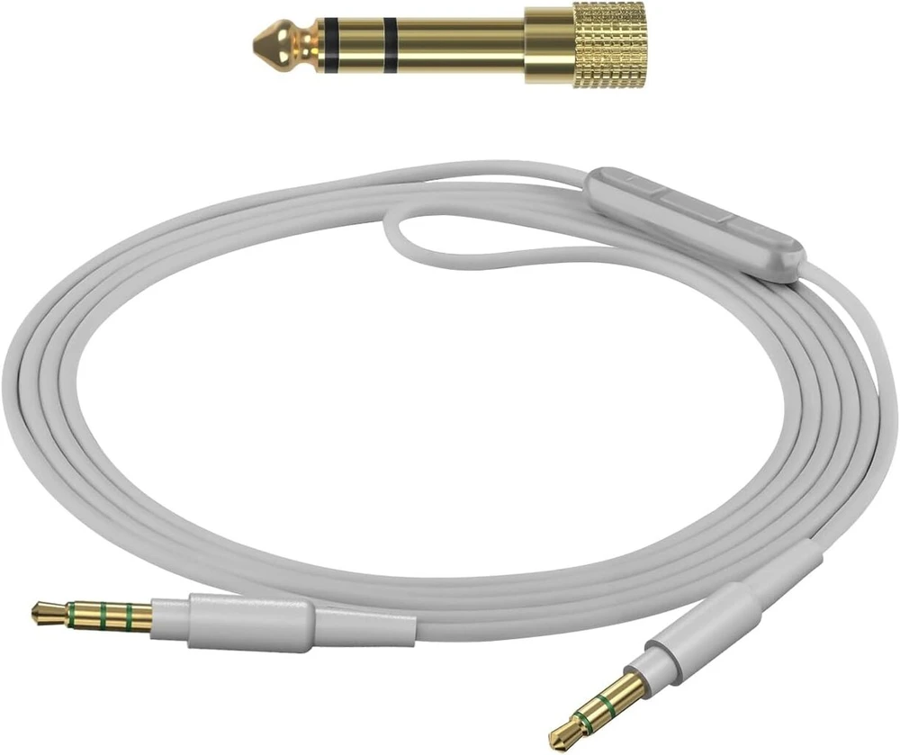 Geekria audio kabelis su mikrofonu, suderinamas su Sony Ult Wear, Wh-1000xm6/1000xm5/1000xm4, Wh-xb910n, Wh-ch720n ausinėmis, 3.5mm stereo pakaitinis kabelis (1.7m)