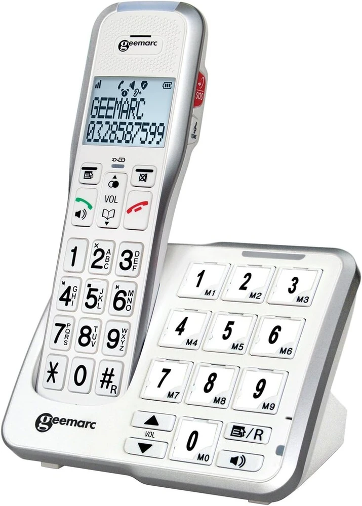 Geemarc Amplidect 595 Photo belaidis senjorų telefonas su atsakikliu, foto mygtukai, apšviestas d