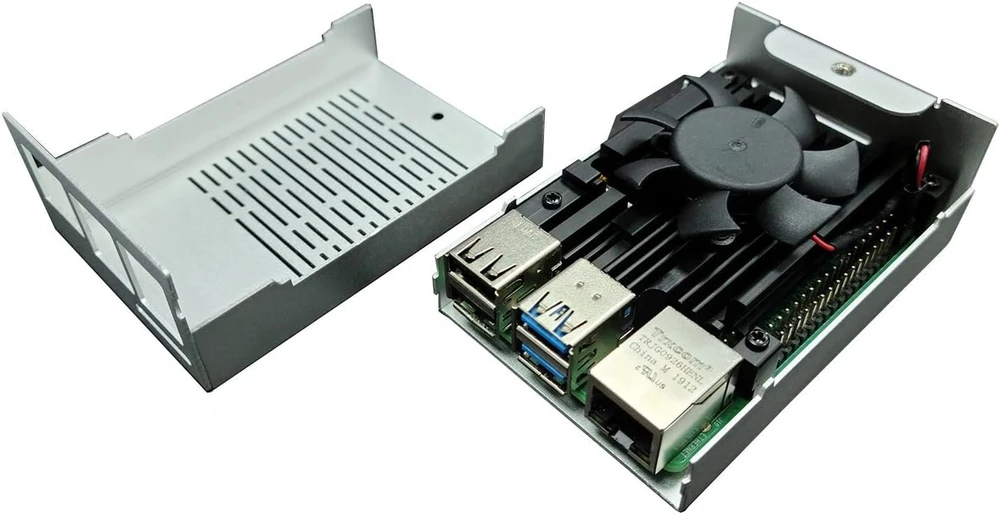 Gelid Solutions Gelid Solution Iceberry Raspberry aušintuvas - integruotas aušintuvo ventiliatoriaus modulis - tylus veikimas - Raspberry Pi 4 Model B - 91 x 62 x 33.5 - sidabrinis