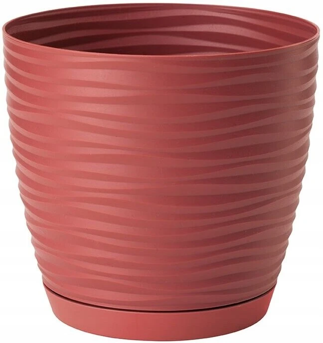Gėlinė "sahara Petit" su lėkšte, 27 cm, kreminė